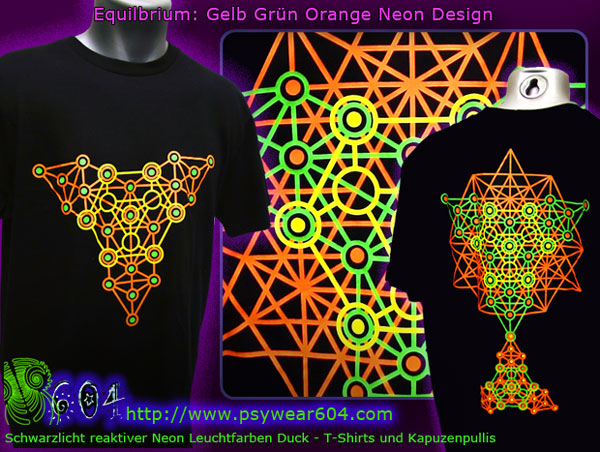 Equilibrium T-Shirts und Kapuzenpullis mit Schwarzlicht -reaktive Neonfarben