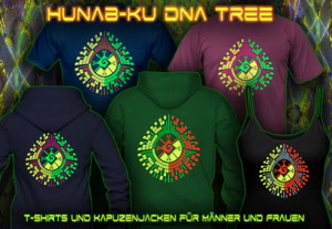 Hunab Ku - T-Shirts und Kapuzenpullis mit neon Farben