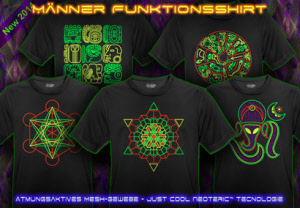 Atmungsaktive Funktionsshirts mit Neon-Farbdruck für Männer