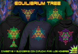 Equilibrium: camisetas y sudaderas capucha con luz negro reactiva colores