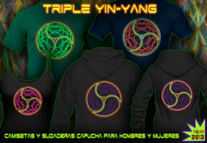 Triple Yin Yang camisetas y sudaderas