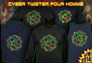 Cyber Twister: T-shirts Tops et Hoodies pour hommes 