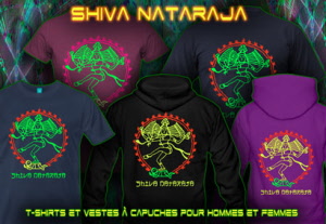 Shiva Nataraj: t-shirts et veste à capuche avec lumière noire réactive couleurs au néon