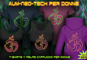 Aum Neo Tech: T-Shirts, Felpe e Giacche con un stampa a colori al neon per le donne. 