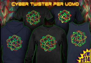 Cyber Twister: Techno Camicie e felpe cappuccio per uomo