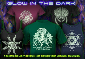 T-shirts die licht geven in het donker glow in the dark voor dames en heren