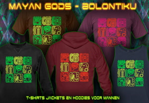 Bolontiku: T-shirts en hoodies met neon kleuren zwart-licht print voor mannen