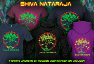 Shiva Nataraja: t-shirts en hoodies met zwart licht reactieve neon kleuren