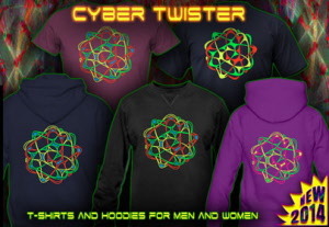 Cyber Twister: T-shirts sweatshirts and hoodies for men and women