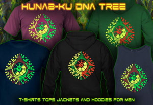 Hunab Ku: neon color print t-shirt for men