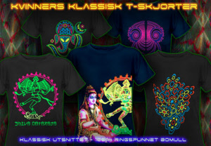 Kvinder T-shirts med sort lys reaktiv neon farve