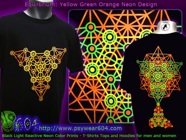 Equilibrium Magliette e felpe con cappuccio con neroluce colori al neon reattivi