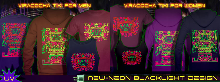 viracocha tiki duplex print t-shirts and hoodies