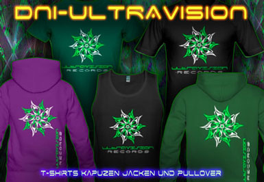 DNI-Ultravision T-Shirts und Kapuzenpullover mit Schwarzlicht Neon Farbdruck