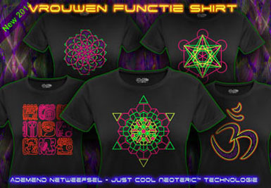 psytrance zwart licht kleding | t-shirt van ademde stof voor vrouwen