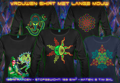 psywear604 dames t-shirts met lange mouwen