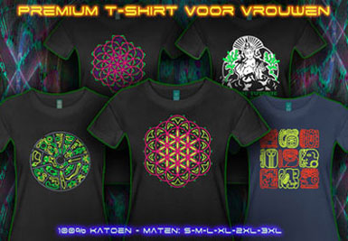 psywear604 psychedlische t-shirts voor vrouwen