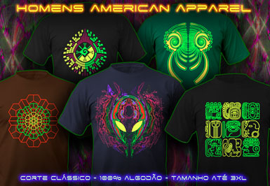 psywear604 american apparel t-shirts para homens